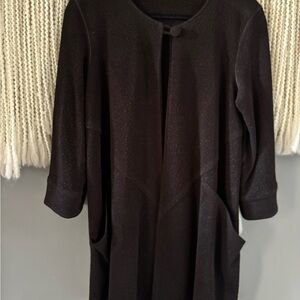 Eva Varro Textured Black Cardigan